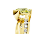 Yellow gold Fancy Yellow Oval  Solitaire Channel-Set Split Shank Ring with Tension Prong Setting_8