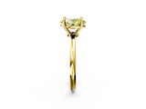 Yellow gold Fancy Yellow Oval  Solitaire Diamond Ring with 4-Prong Setting on a Classic Band_5