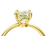 Yellow gold Fancy Yellow Oval  Solitaire Diamond Ring with 4-Prong Setting on a Classic Band_7