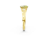 Yellow gold Fancy Yellow Oval  Solitaire Diamond Ring with Cathedral Band and Four-Prong Setting_68
