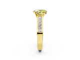 Yellow gold Fancy Yellow Oval  Solitaire Diamond Ring with Channel-Set Band and Four-Prong Setting_5