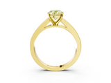 Yellow gold Fancy Yellow Oval  Solitaire Diamond Ring with Channel-Set Band and Four-Prong Setting_6