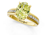 Yellow gold Fancy Yellow Oval  Solitaire Diamond Ring with Channel Set Band and Six-Prong Setting_49
