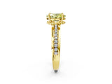 Yellow gold Fancy Yellow Oval  Solitaire Diamond Ring with Channel Set Band and Six-Prong Setting_50