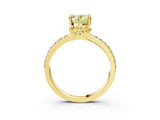 Yellow gold Fancy Yellow Oval  Solitaire Diamond Ring with Channel Set Band and Six-Prong Setting_51