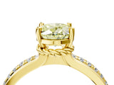Yellow gold Fancy Yellow Oval  Solitaire Diamond Ring with Channel Set Band and Six-Prong Setting_52