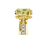 Yellow gold Fancy Yellow Oval  Solitaire Diamond Ring with Channel Set Band and Six-Prong Setting_53