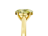 Yellow gold Fancy Yellow Oval  Solitaire Diamond Ring with Four-Prong Setting and Classic Band_8