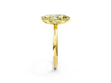 Yellow gold Fancy Yellow Oval  Solitaire Diamond Ring with Four-Prong Setting on a Plain Band_21
