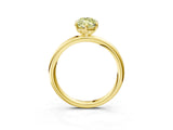Yellow gold Fancy Yellow Oval  Solitaire Diamond Ring with Four-Prong Setting on a Plain Band_22