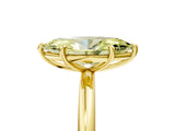 Yellow gold Fancy Yellow Oval  Solitaire Diamond Ring with Four-Prong Setting on a Plain Band_24