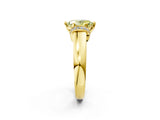 Yellow gold Fancy Yellow Oval  Solitaire Diamond Ring with Pave Band and Six-Prong Setting_51