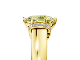Yellow gold Fancy Yellow Oval  Solitaire Diamond Ring with Pave Band and Six-Prong Setting_54