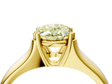 Yellow gold Fancy Yellow Oval  Solitaire Diamond Ring with Six-Prong Cathedral Setting_36