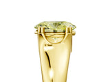 Yellow gold Fancy Yellow Oval  Solitaire Diamond Ring with Six-Prong Cathedral Setting_37