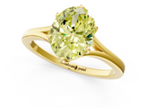 Yellow gold Fancy Yellow Oval  Solitaire Diamond Ring with Six-Prong Setting and Tapered Band_18