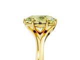 Yellow gold Fancy Yellow Oval  Solitaire Diamond Ring with Six-Prong Setting and Tapered Band_22