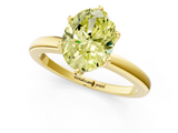 Yellow gold Fancy Yellow Oval  Solitaire Diamond Ring with Six-Prong Setting on a Classic Band_4