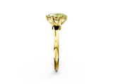 Yellow gold Fancy Yellow Oval  Solitaire Diamond Ring with Six-Prong Setting on a Classic Band_5