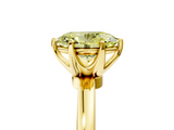 Yellow gold Fancy Yellow Oval  Solitaire Diamond Ring with Six-Prong Setting on a Classic Band_8