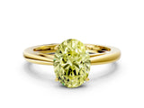 Yellow gold Fancy Yellow Oval  Solitaire Diamond Ring with Split Shank and Four-Prong Setting_12