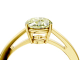 Yellow gold Fancy Yellow Oval  Solitaire Diamond Ring with Split Shank and Four-Prong Setting_16