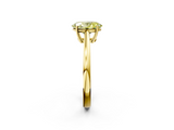 Yellow gold Fancy Yellow Oval  Solitaire Diamond Ring with Split Shank and Four-Prong Setting_21