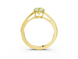 Yellow gold Fancy Yellow Oval  Solitaire Diamond Ring with Split Shank and Four-Prong Setting_22