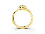 Yellow gold Fancy Yellow Oval  Solitaire Diamond Ring with Split Shank and Prong Setting_44