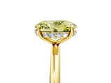 Yellow gold Fancy Yellow Oval  Solitaire Diamond Ring with a Classic Band and Four-Prong Setting 5