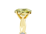 Yellow gold Fancy Yellow Oval  Solitaire Diamond Twisted Band with Four-Prong Setting_69