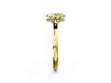 Yellow gold Fancy Yellow Oval  Solitaire Engagement Ring with Cathedral Band and Four-Prong Setting_23