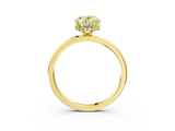 Yellow gold Fancy Yellow Oval  Solitaire Engagement Ring with Cathedral Band and Four-Prong Setting_24