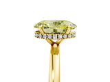 Yellow gold Fancy Yellow Oval  Solitaire Engagement Ring with Cathedral Band and Four-Prong Setting_26