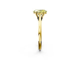 Yellow gold Fancy Yellow Oval  Solitaire Engagement Ring with Four-Prong Setting and Classic Band 3