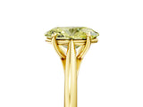Yellow gold Fancy Yellow Oval  Solitaire Engagement Ring with Four-Prong Setting and Classic Band