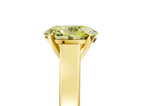 Yellow gold Fancy Yellow Oval  Solitaire Engagement Ring with Four-Prong Setting and Tapered Band_8