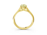 Yellow gold Fancy Yellow Oval  Solitaire Engagement Ring with Six-Prong Setting and Classic Band 4