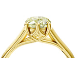 Yellow gold Fancy Yellow Oval  Solitaire Engagement Ring with Six-Prong Setting and Classic Band 5