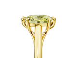 Yellow gold Fancy Yellow Oval  Solitaire Engagement Ring with Six-Prong Setting and Classic Band