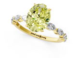 Yellow gold Fancy Yellow Oval  Solitaire Marquise Side Stone Prong Setting Ring_45