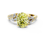 Yellow gold Fancy Yellow Oval  Solitaire Marquise Twist Band with Six-Prong Setting_64