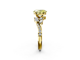 Yellow gold Fancy Yellow Oval  Solitaire Marquise Twist Band with Six-Prong Setting_66