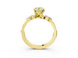 Yellow gold Fancy Yellow Oval  Solitaire Marquise Twist Band with Six-Prong Setting_67
