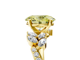 Yellow gold Fancy Yellow Oval  Solitaire Marquise Twist Band with Six-Prong Setting_69