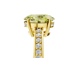 Yellow gold Fancy Yellow Oval  Solitaire Pavé Band Prong Setting Ring_25