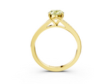Yellow gold Fancy Yellow Oval  Solitaire Pavé Band with Four-Prong Setting_48