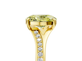 Yellow gold Fancy Yellow Oval  Solitaire Pavé Band with Four-Prong Setting_50