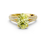 Yellow gold Fancy Yellow Oval  Solitaire Pave Split Shank Engagement Ring with Six-Prong Setting_37