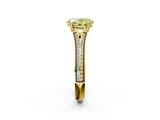 Yellow gold Fancy Yellow Oval  Solitaire Pave Split Shank Engagement Ring with Six-Prong Setting_39